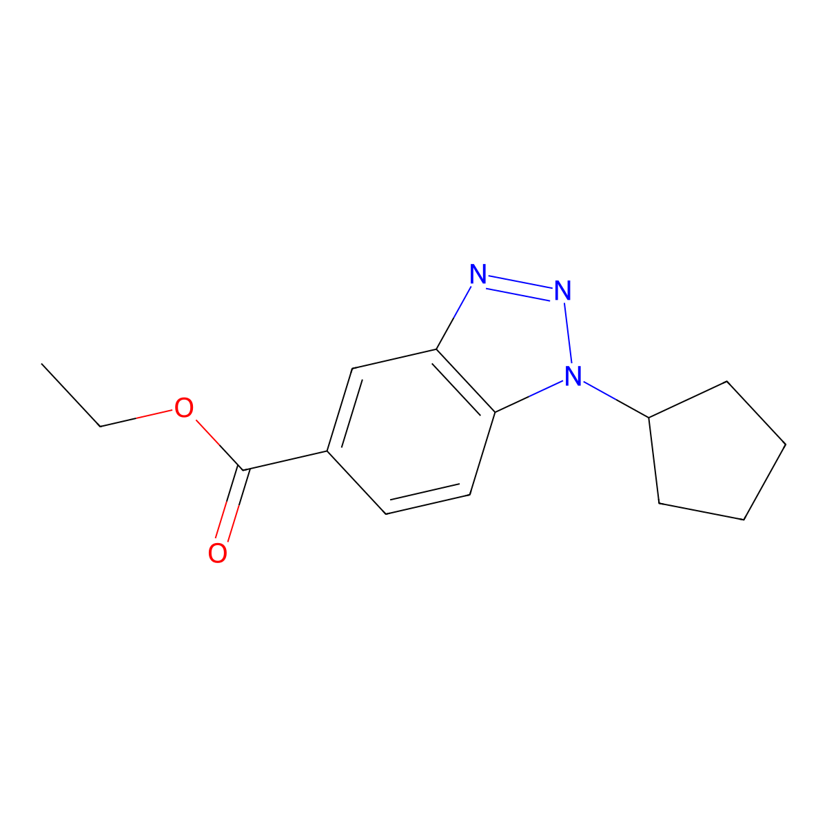 Ethyl 1-cyclopentyl-1H-benzo[d][1,2,3]triazole-5-carboxylate molecular structure, CAS 1845706-36-6