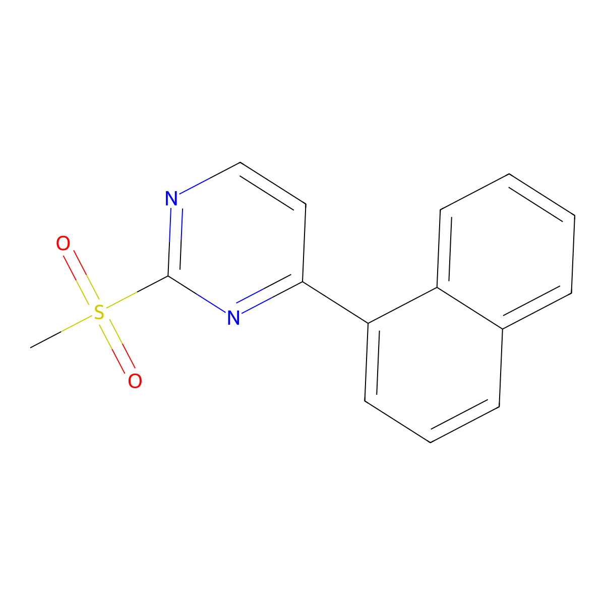 2-(Methylsulfonyl)-4-(1-naphthyl)pyrimidine molecular structure, CAS 1845713-66-7