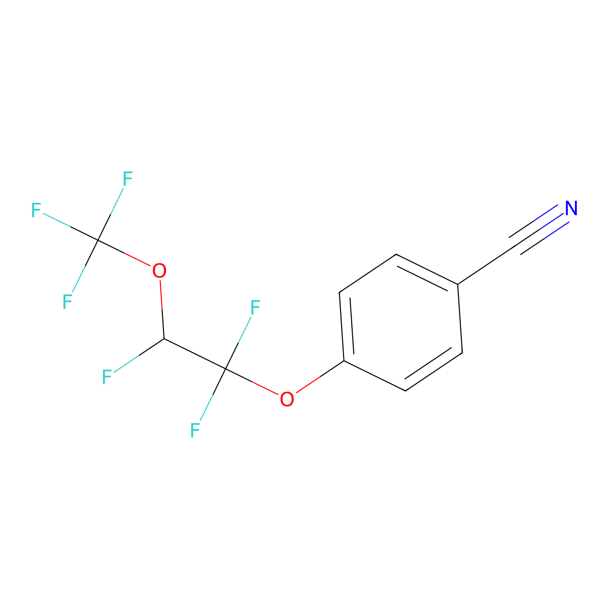 4-[1,1,2-Trifluoro-2-(trifluoromethoxy)ethoxy]benzonitrile molecular structure, CAS 1845713-67-8