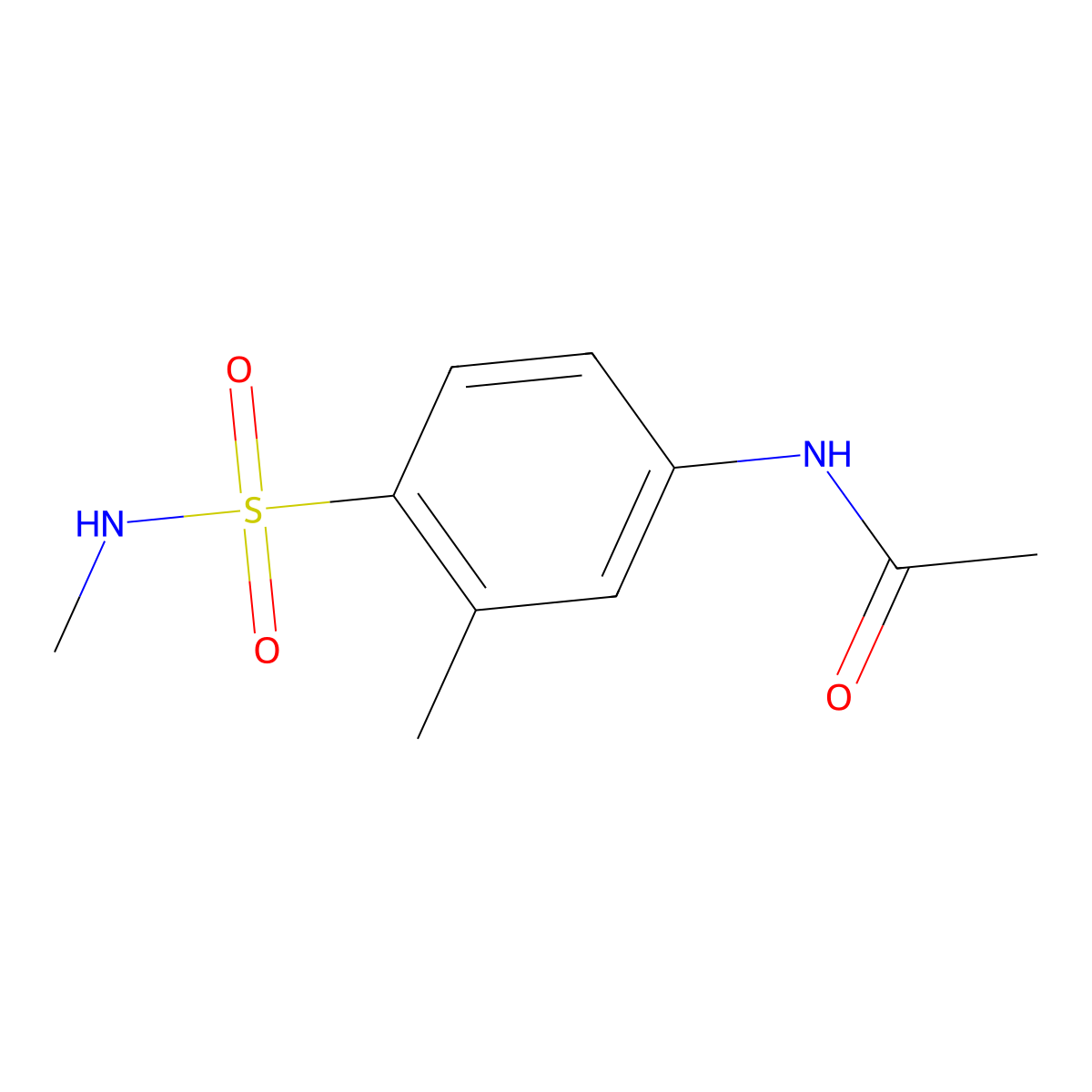 N-Methyl 4-Acetamido-2-methylbenzenesulfonamide molecular structure, CAS 1845715-32-3