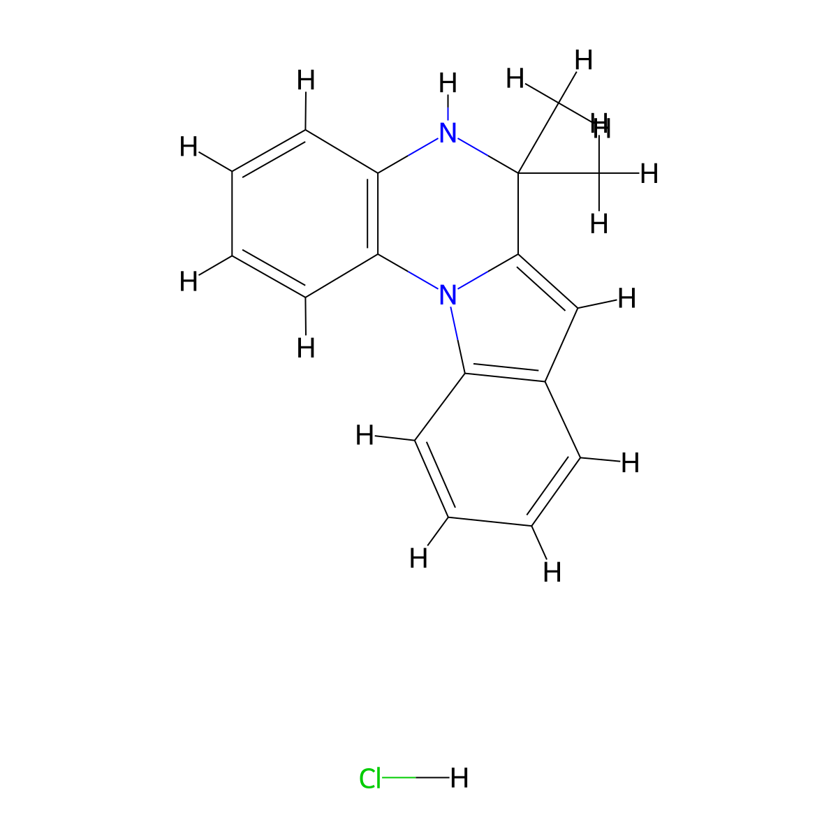 6,6-Dimethyl-5,6-dihydroindolo[1,2-a]quinoxaline hydrochloride molecular structure, CAS 1845716-92-8