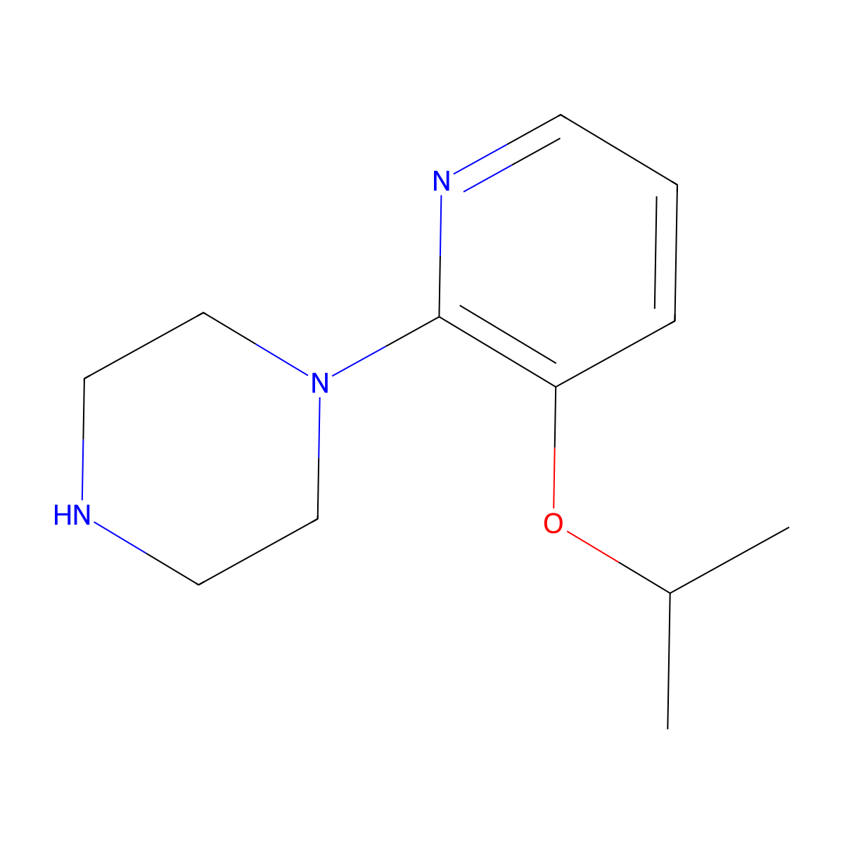 1-(3-Isopropoxypyridin-2-yl)piperazine molecular structure, CAS 184575-14-2
