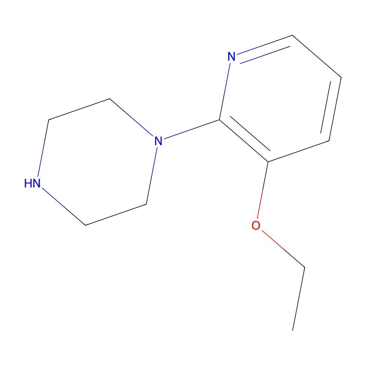 1-(3-Ethoxypyridin-2-yl)piperazine molecular structure, CAS 184575-15-3