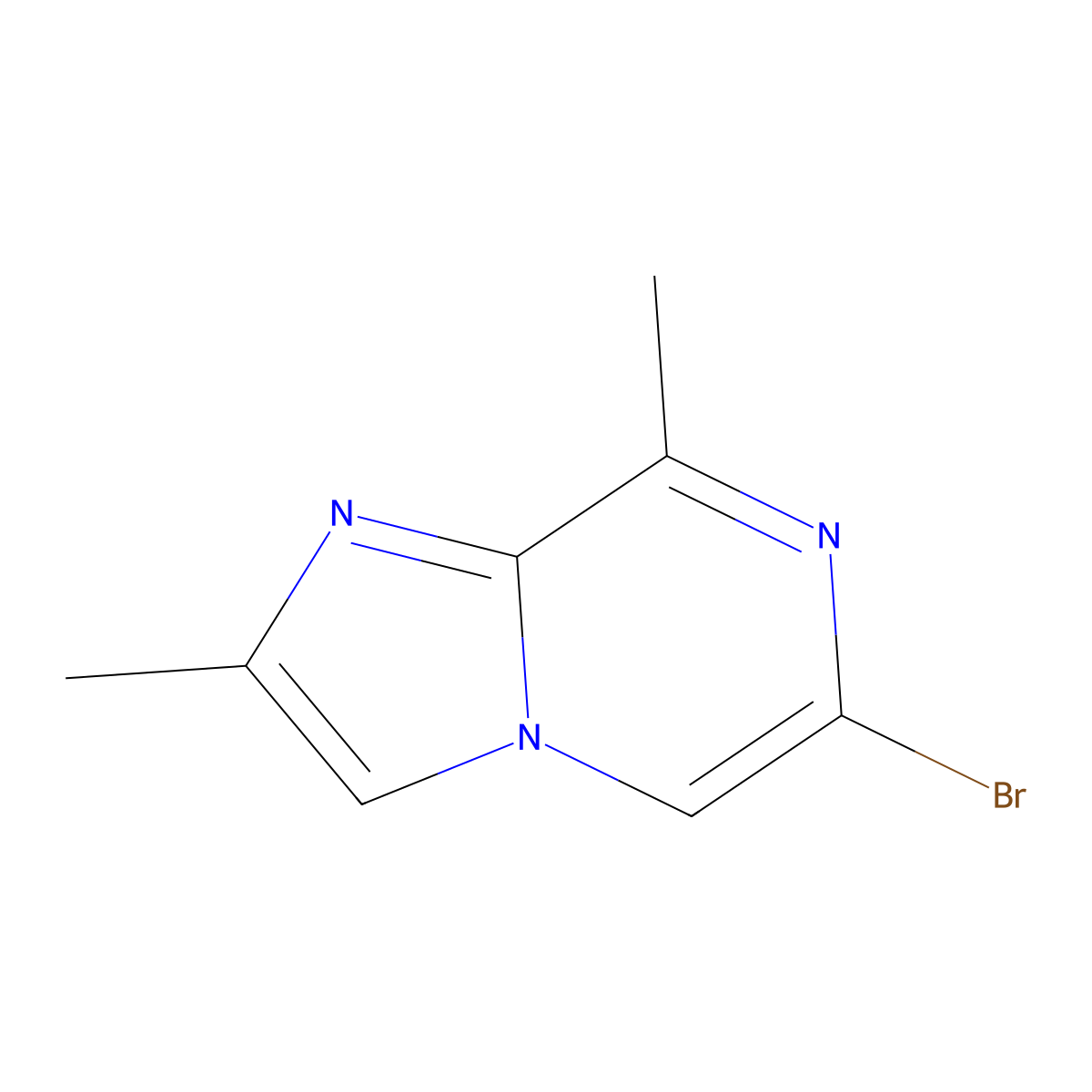 6-Bromo-2,8-dimethylimidazo[1,2-A]pyrazine molecular structure, CAS 1845754-40-6