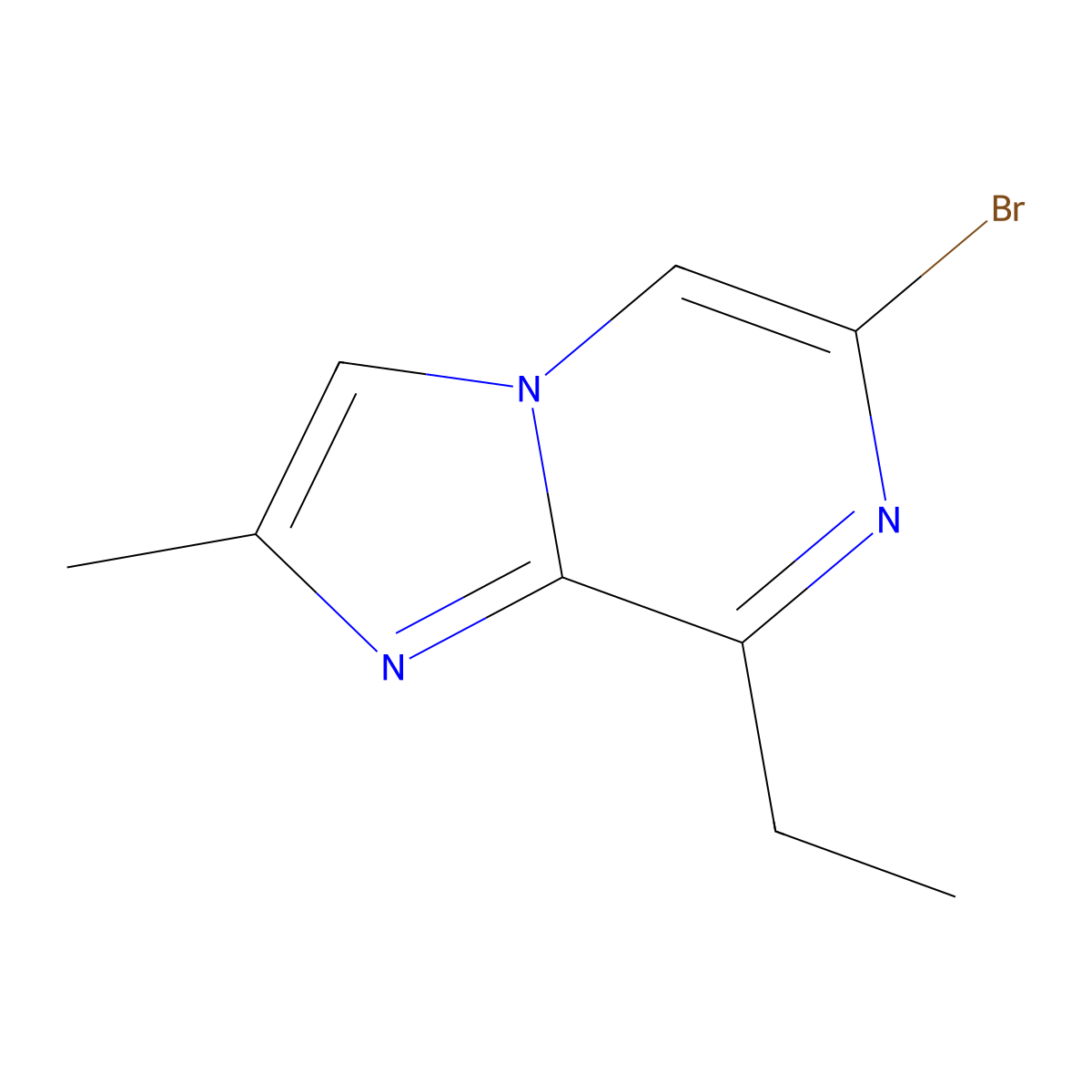 6-Bromo-8-ethyl-2-methylimidazo[1,2-A]pyrazine molecular structure, CAS 1845754-41-7