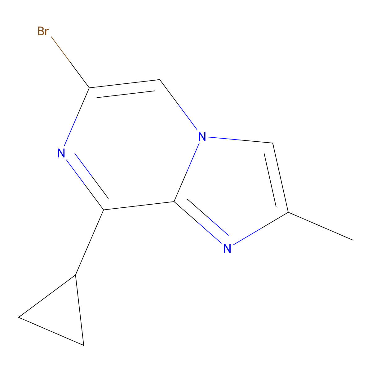 6-Bromo-8-cyclopropyl-2-methylimidazo[1,2-a]pyrazine molecular structure, CAS 1845754-42-8