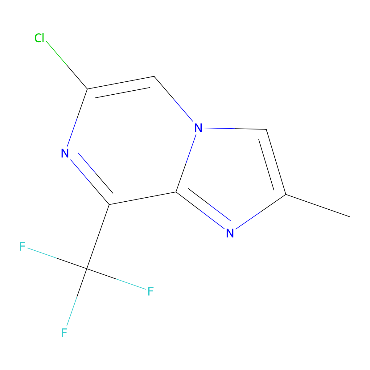 6-Chloro-2-methyl-8-(trifluoromethyl)imidazo[1,2-A]pyrazine molecular structure, CAS 1845754-44-0