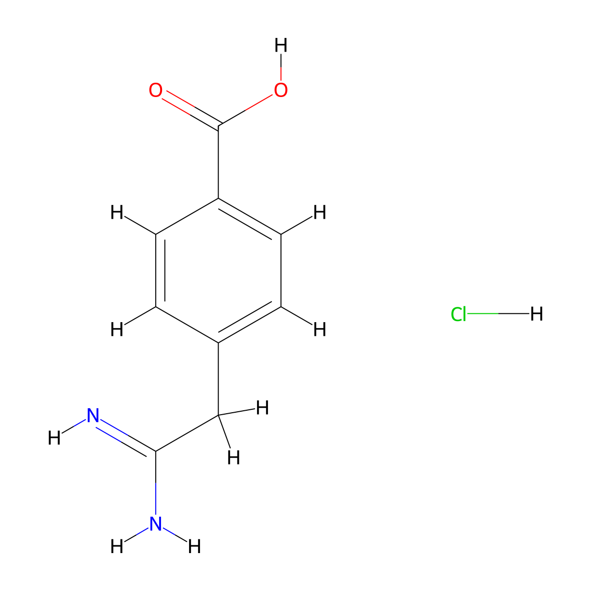 4-(2-Amino-2-iminoethyl)benzoic acid hydrochloride molecular structure, CAS 184576-64-5