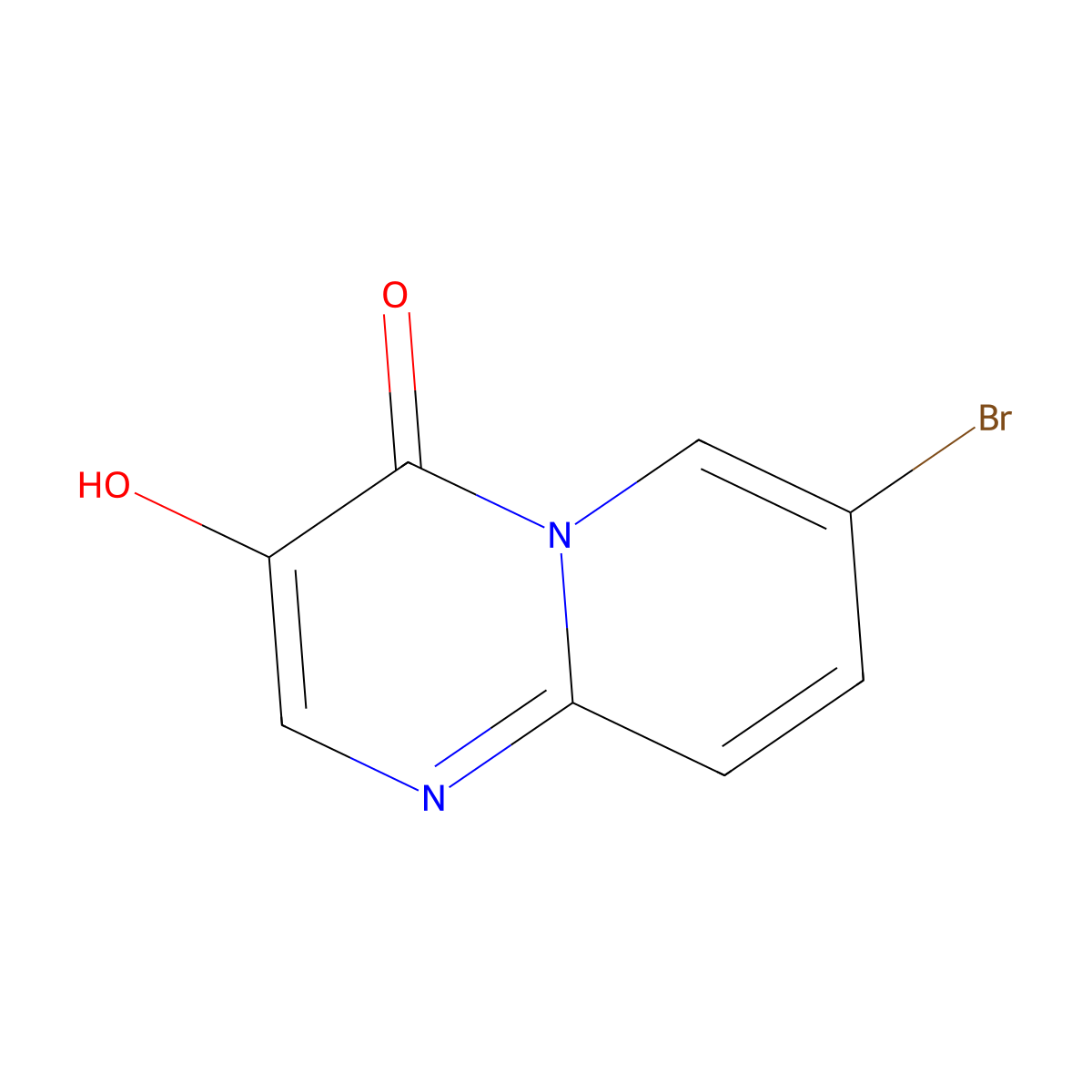 7-bromo-3-hydroxy-4H-pyrido[1,2-a]pyrimidin-4-one molecular structure, CAS 1845778-37-1