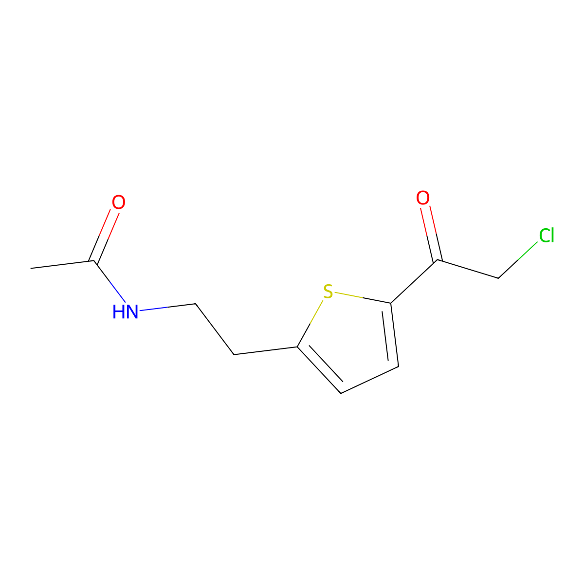 N-{2-[5-(2-chloroacetyl)thiophen-2-yl]ethyl}acetamide molecular structure, CAS 184582-26-1