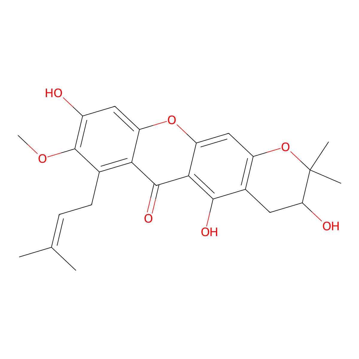 Mangostanol molecular structure, CAS 184587-72-2