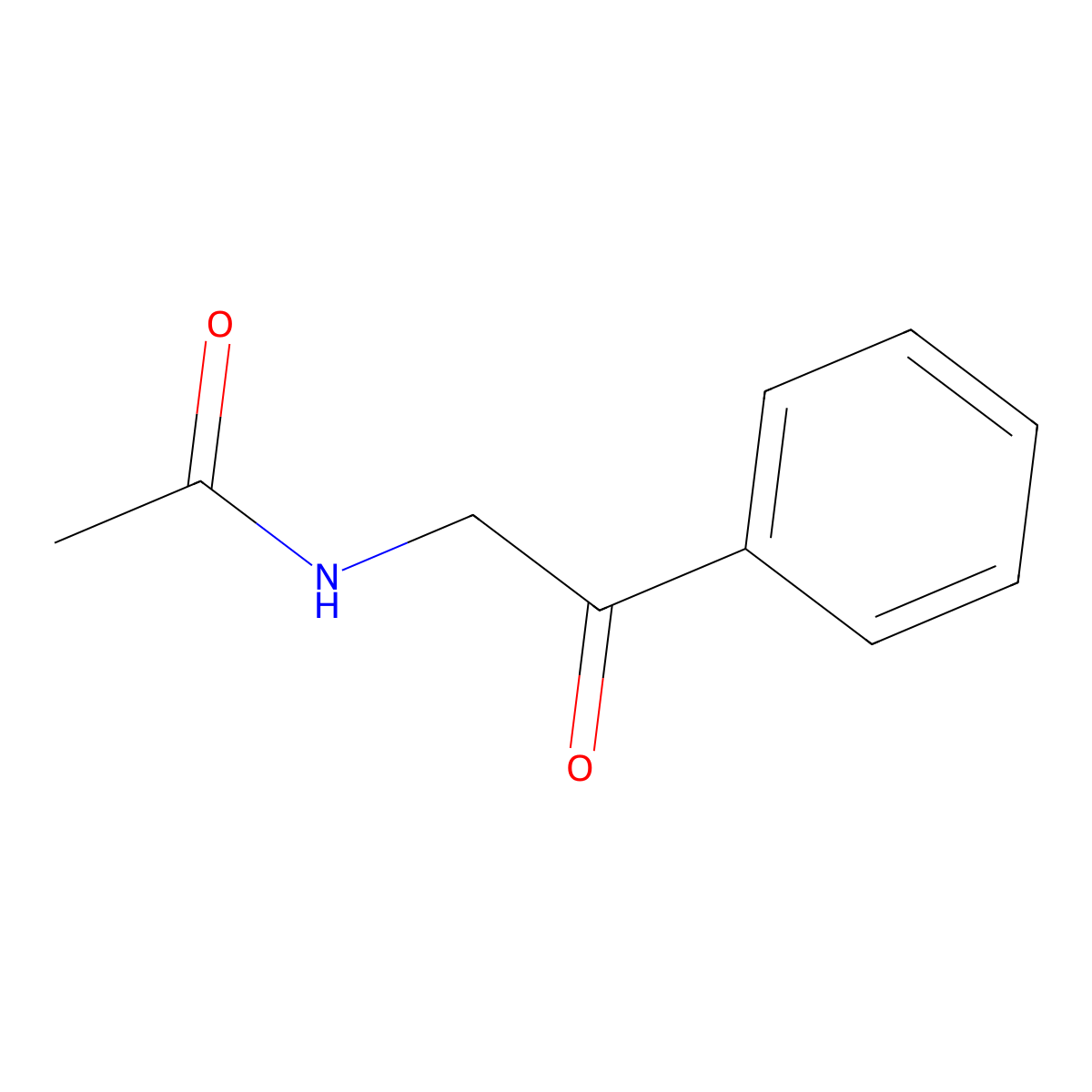 n-(2-Oxo-2-phenylethyl)acetamide molecular structure, CAS 1846-33-9