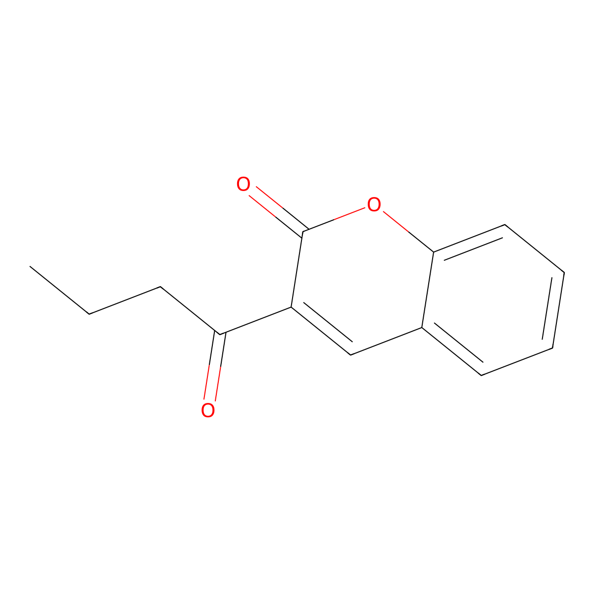 3-butyryl-2H-chromen-2-one molecular structure, CAS 1846-73-7