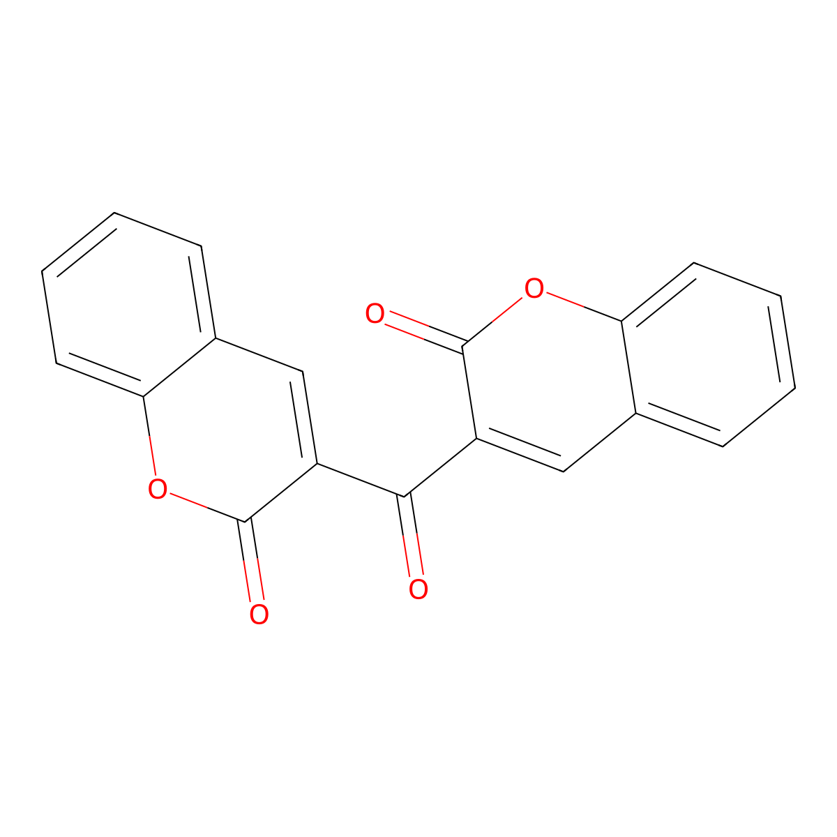 3,3'-Carbonylbis(2H-1-benzopyran-2-one) molecular structure, CAS 1846-75-9