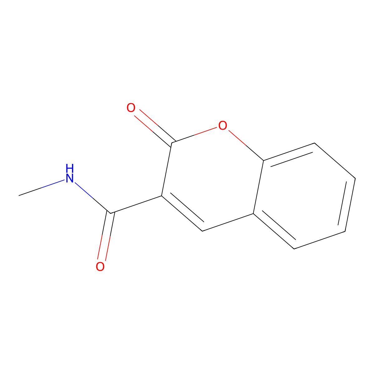 N-Methyl-2-oxo-2H-1-benzopyran-3-carboxamide molecular structure, CAS 1846-79-3