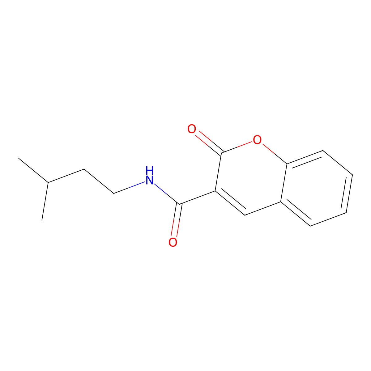 N-(3-methylbutyl)-2-oxo-2H-chromene-3-carboxamide molecular structure, CAS 1846-85-1