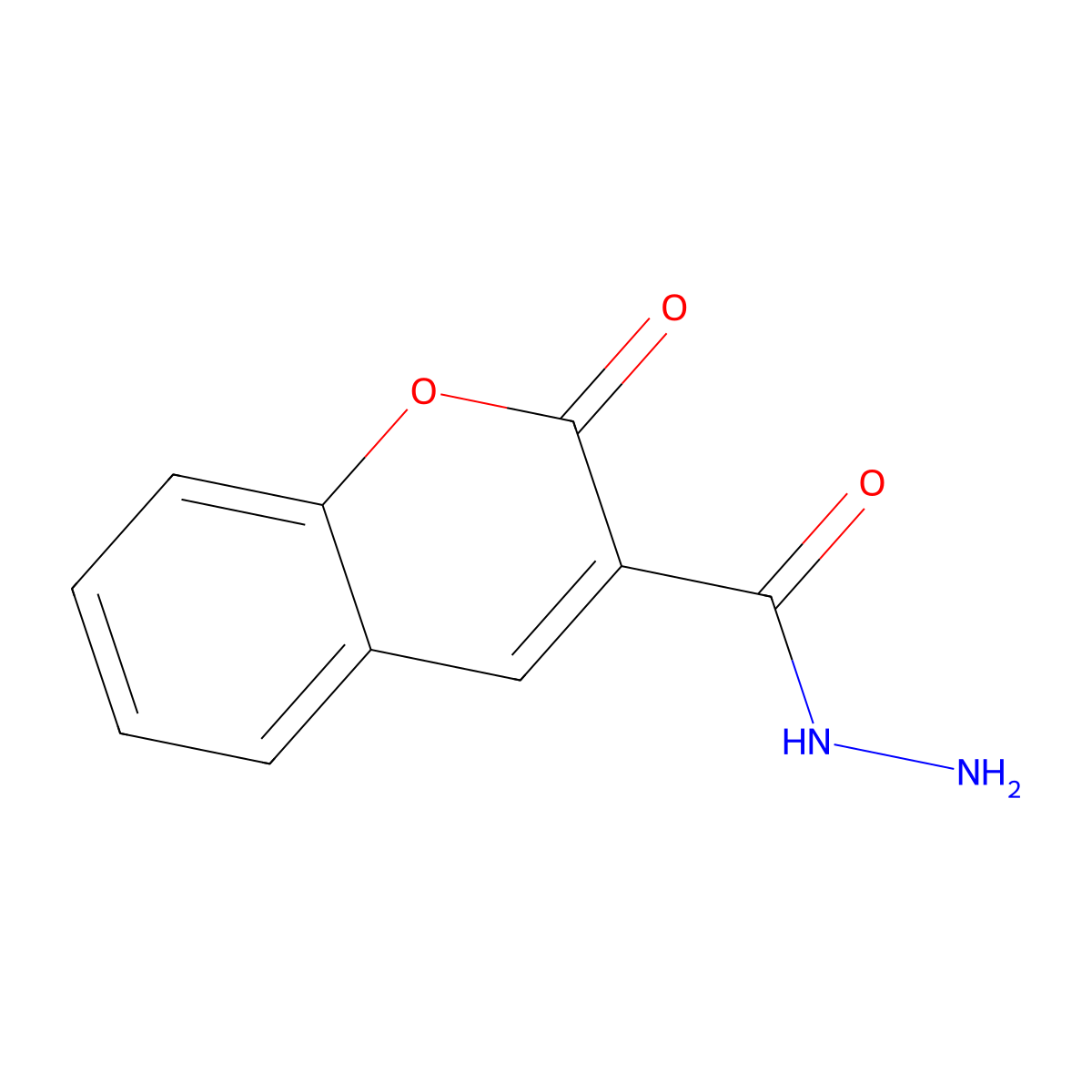 2-Oxo-2H-chromene-3-carbohydrazide molecular structure, CAS 1846-91-9