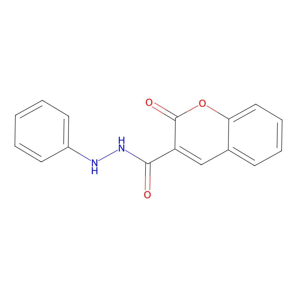 2-oxo-N'-phenyl-2H-chromene-3-carbohydrazide molecular structure, CAS 1846-92-0