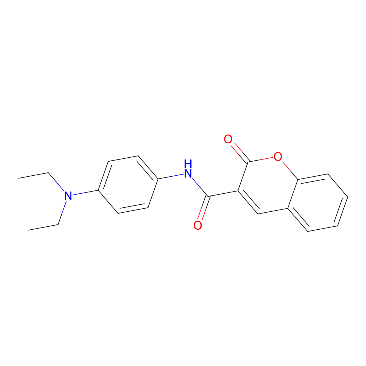 N-[4-(diethylamino)phenyl]-2-oxochromene-3-carboxamide molecular structure, CAS 1846-93-1