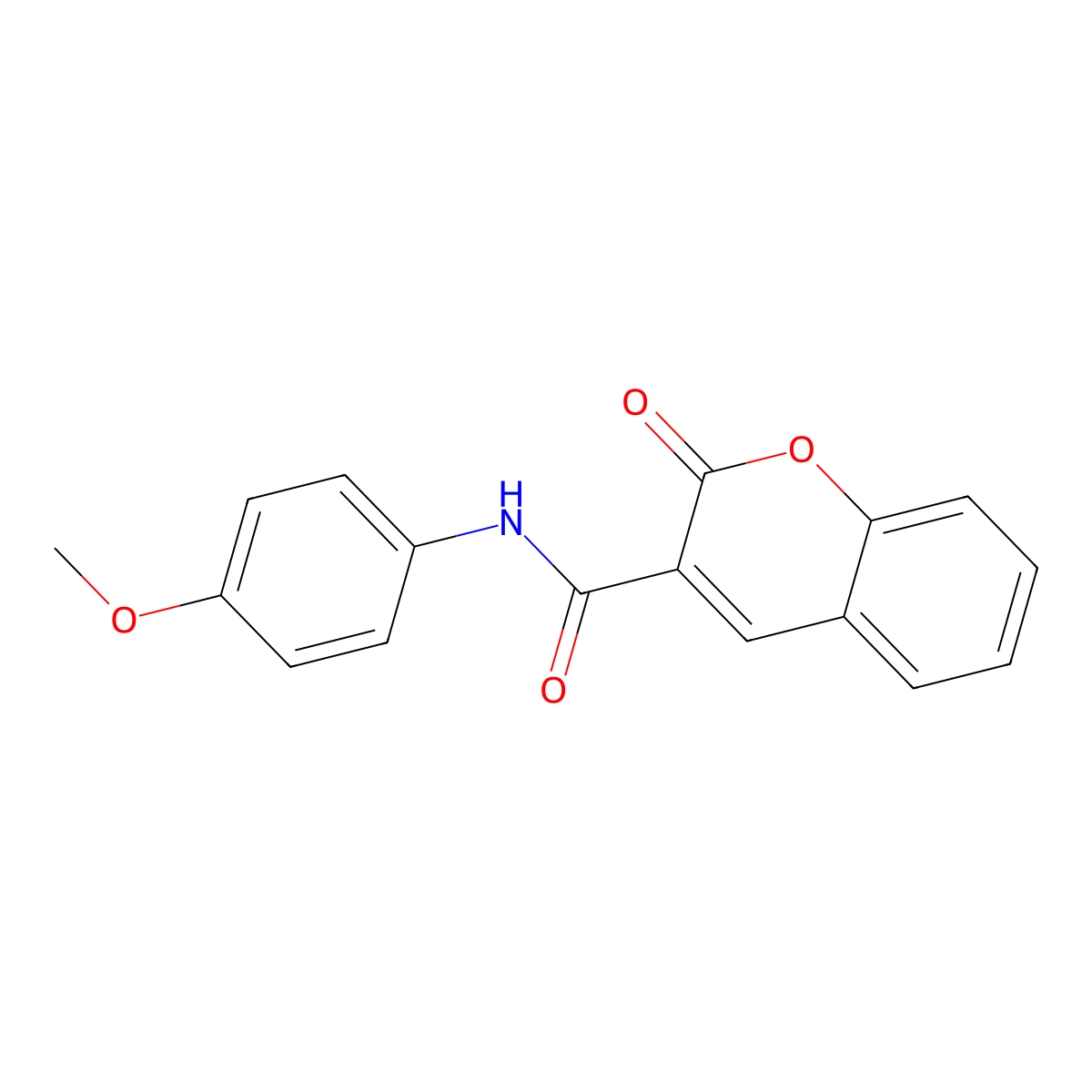 N-(4-methoxyphenyl)-2-oxo-2H-chromene-3-carboxamide molecular structure, CAS 1846-94-2