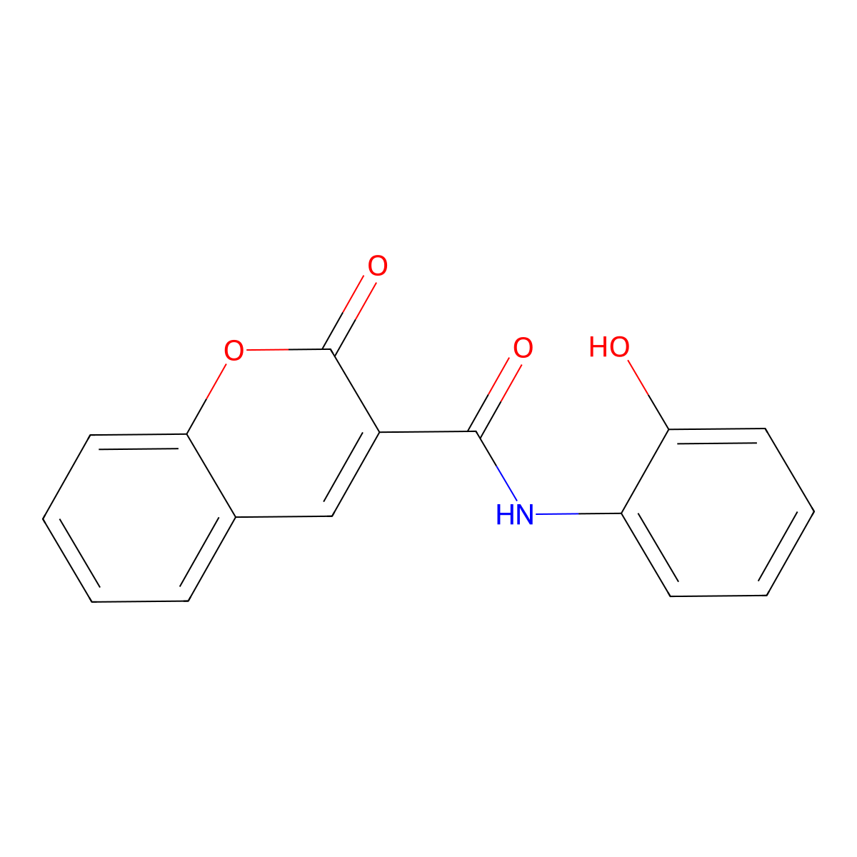 N-(2-hydroxyphenyl)-2-oxo-2H-chromene-3-carboxamide molecular structure, CAS 1846-95-3
