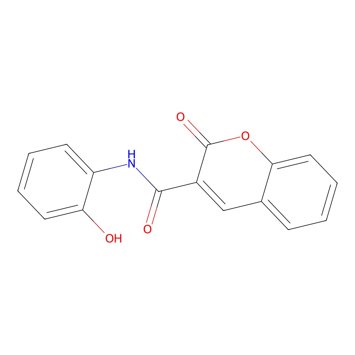 N-(2-hydroxyphenyl)-2-oxo-2H-chromene-3-carboxamide molecular structure, CAS 1846-95-3
