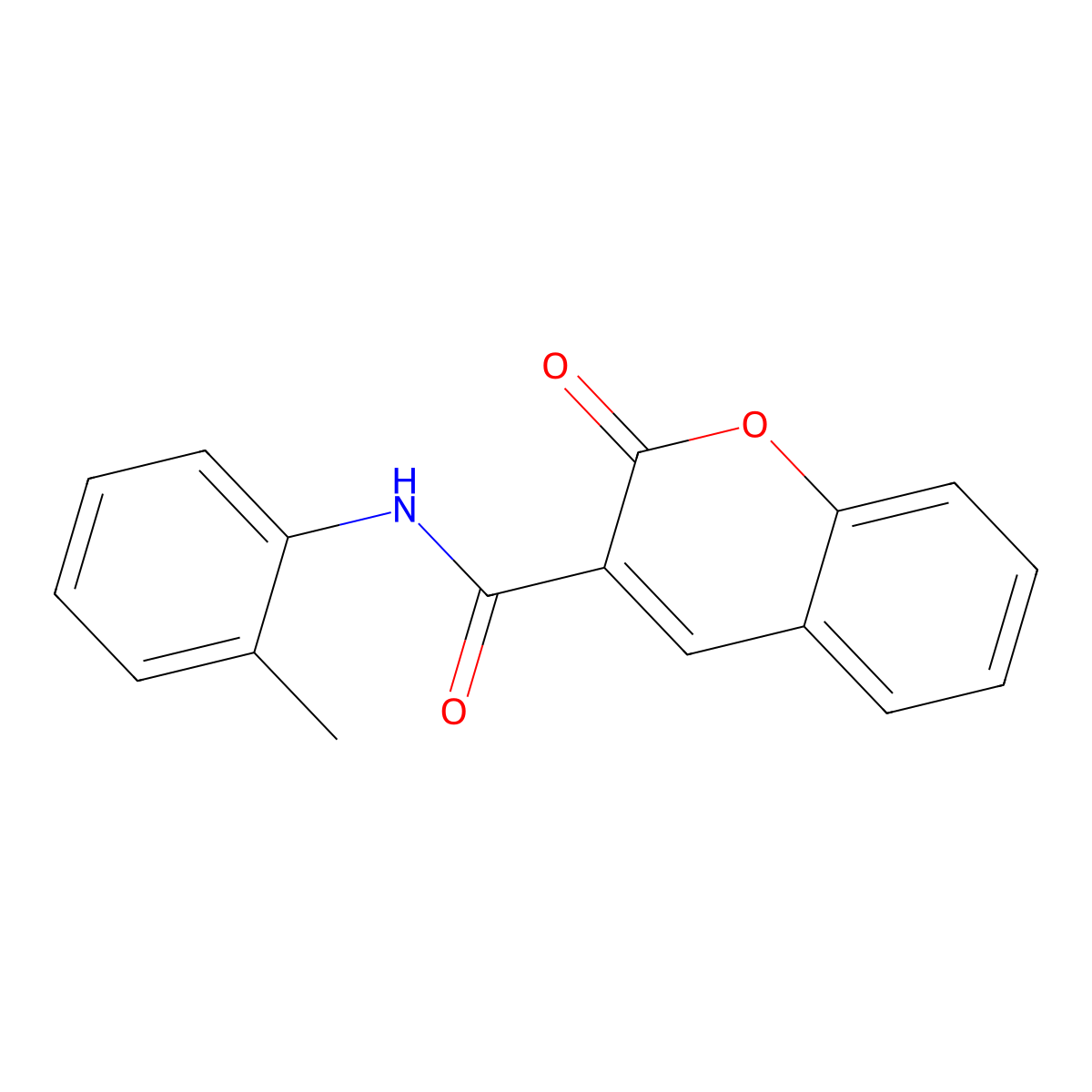 N-(2-methylphenyl)-2-oxo-2H-chromene-3-carboxamide molecular structure, CAS 1846-98-6