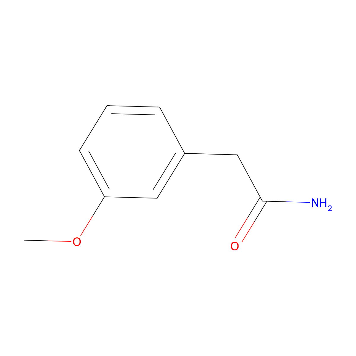 2-(3-Methoxyphenyl)acetamide molecular structure, CAS 18463-71-3