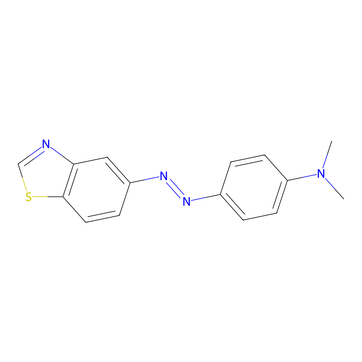 5-((p-(Dimethylamino)phenyl)azo)benzothiazole molecular structure, CAS 18463-90-6