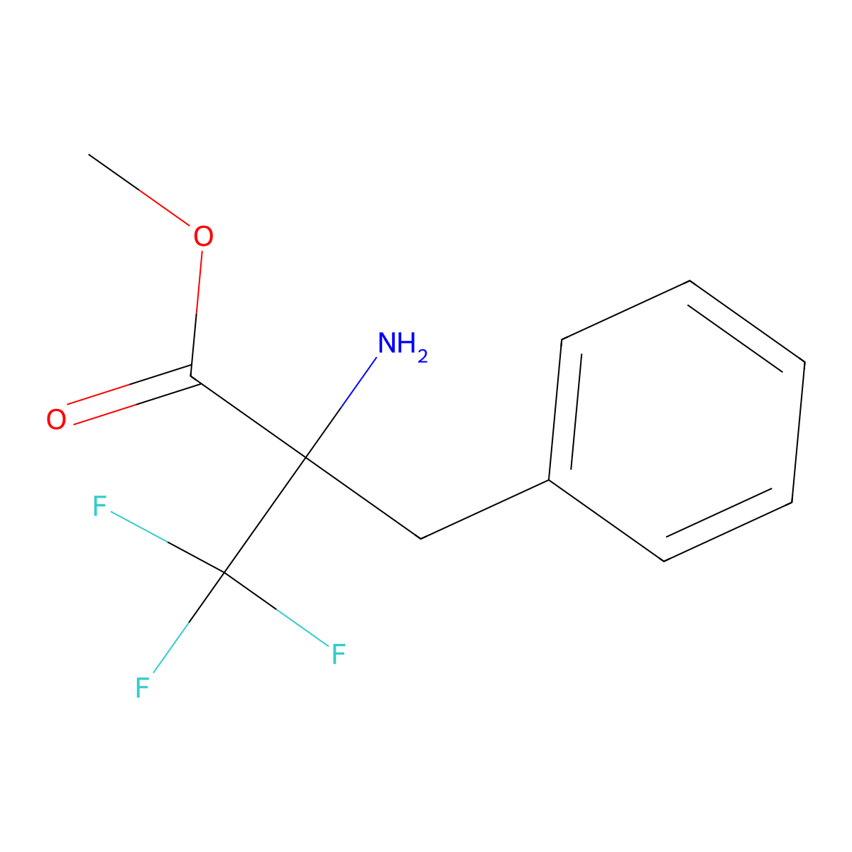Methyl (R)-2-Amino-2-benzyl-3,3,3-trifluoropropanoate molecular structure, CAS 184636-51-9