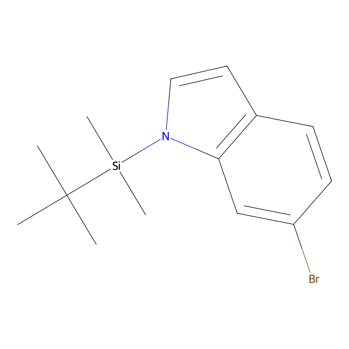 6-Bromo-1-(tert-butyldimethylsilyl)indole molecular structure, CAS 184637-11-4
