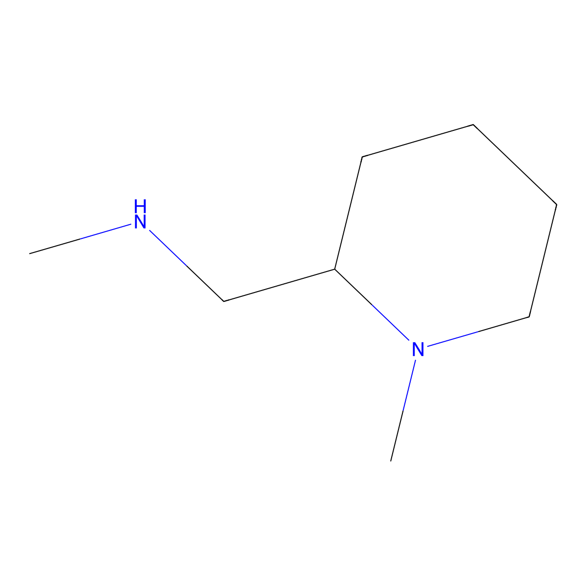 Methyl[(1-methylpiperidin-2-yl)methyl]amine molecular structure, CAS 184637-50-1