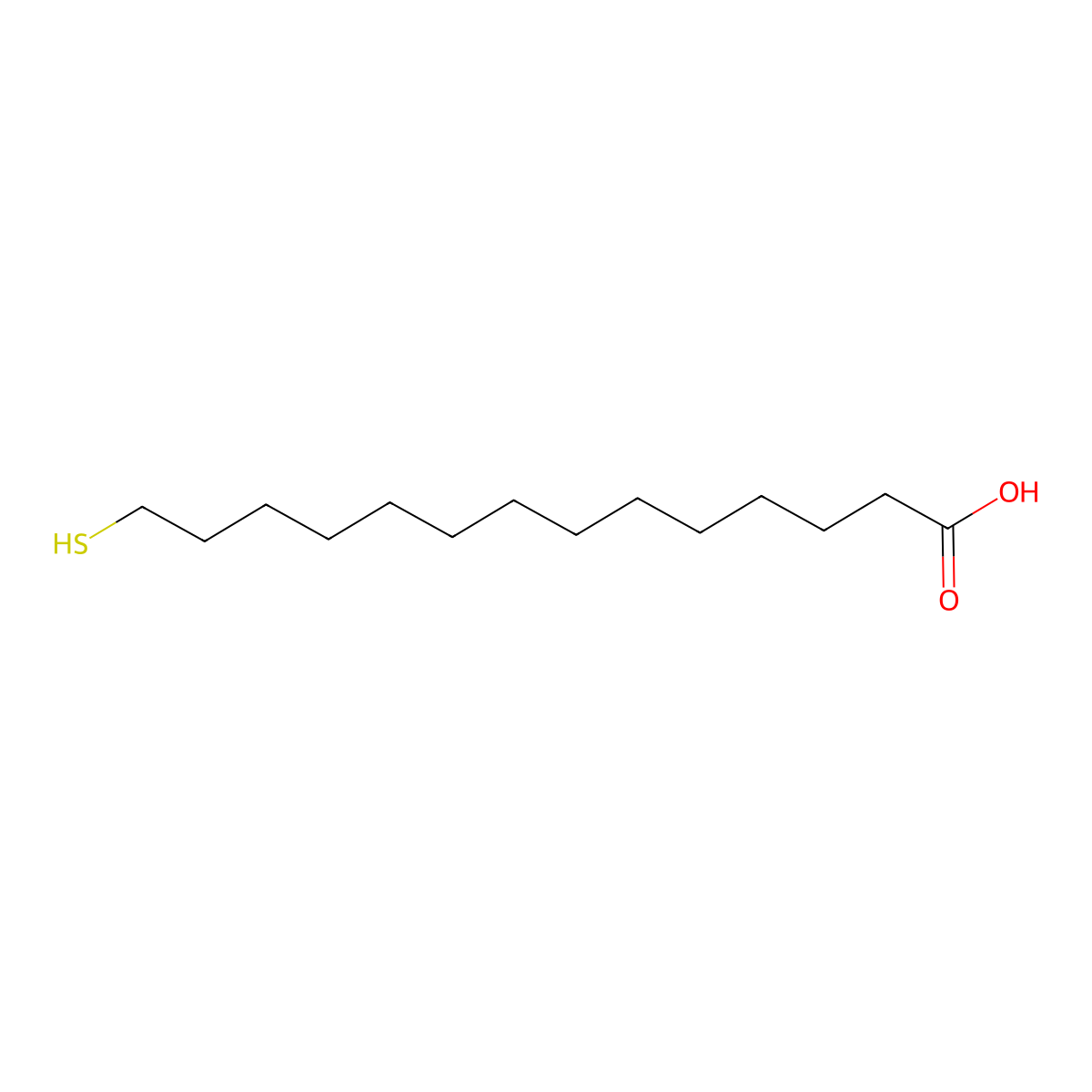 14-Mercaptotetradecanoic acid molecular structure, CAS 184639-68-7