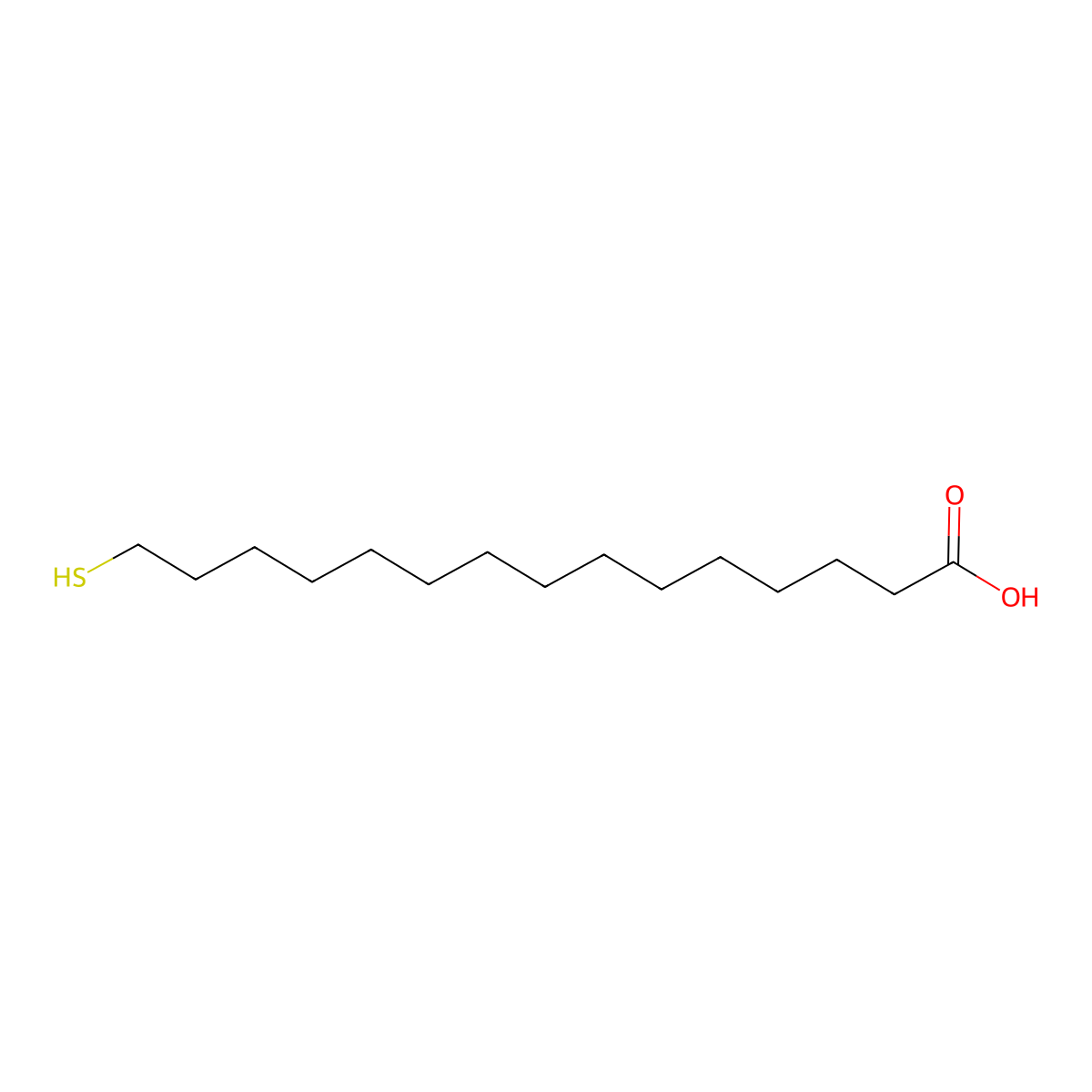 15-Sulfanylpentadecanoic acid molecular structure, CAS 184639-70-1