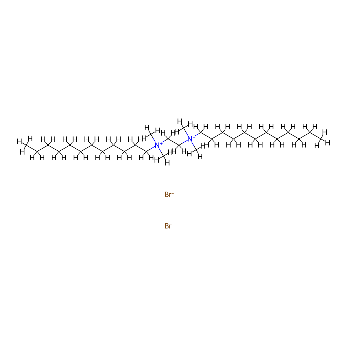 N,N'-bis(dodecyldimethyl)-1,2-ethanediammonium molecular structure, CAS 18464-23-8