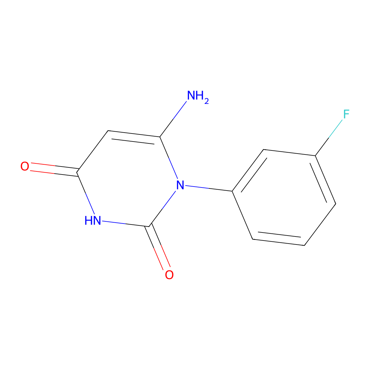 6-amino-1-(3-fluorophenyl)pyrimidine-2,4(1H,3H)-dione molecular structure, CAS 18464-28-3