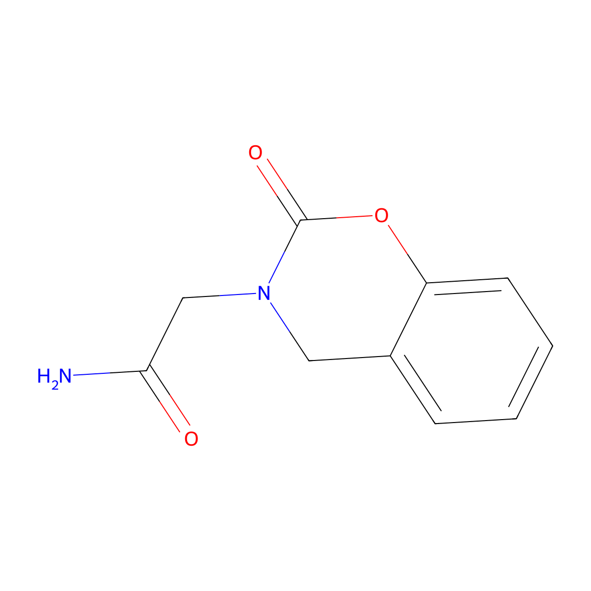 Caroxazone molecular structure, CAS 18464-39-6