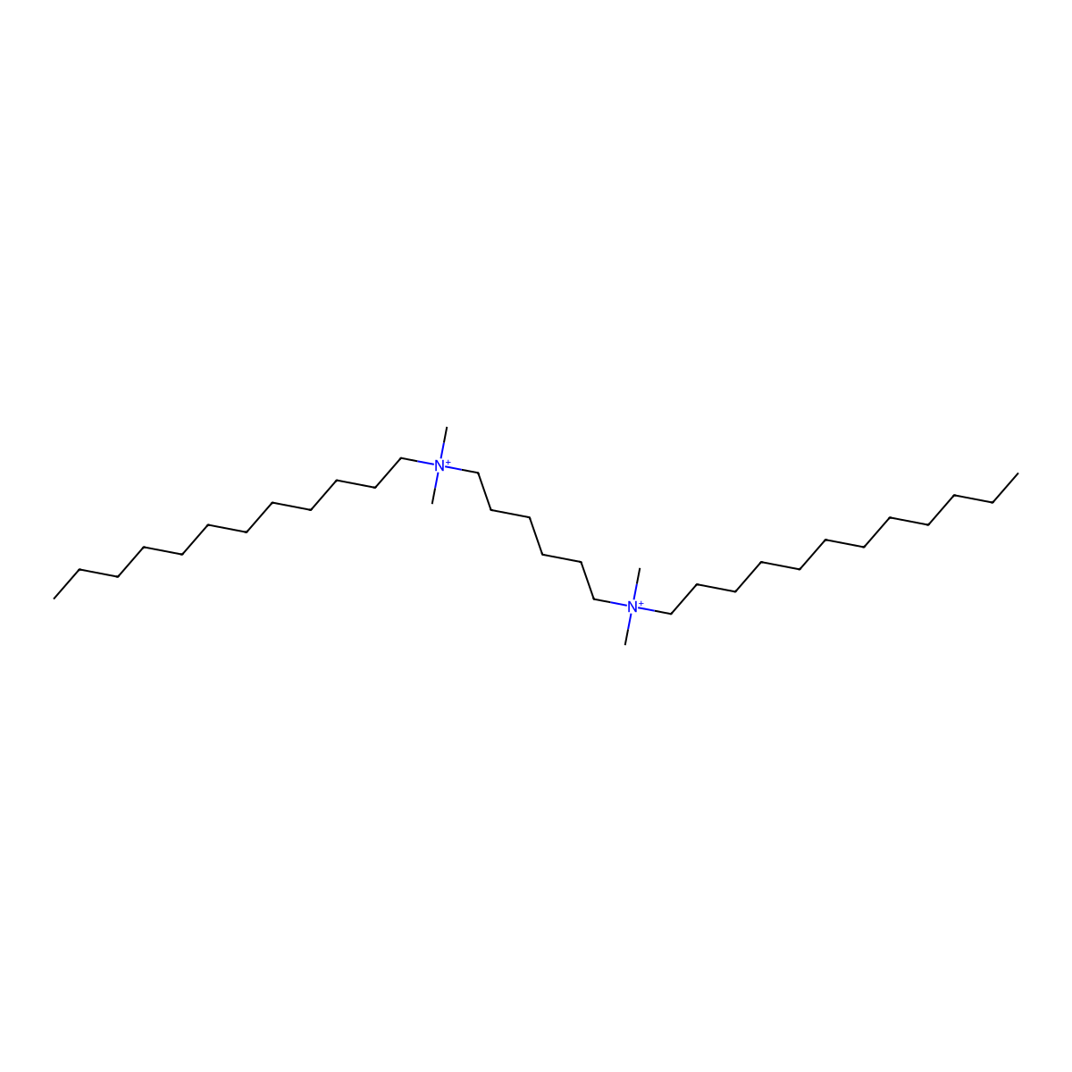 Dodecyl-[6-[dodecyl(dimethyl)azaniumyl]hexyl]-dimethylazanium molecular structure, CAS 18464-57-8