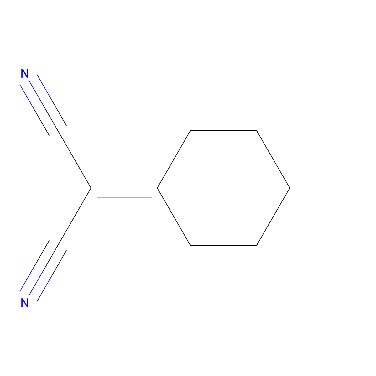 2-(4-Methylcyclohexylidene)propanedinitrile molecular structure, CAS 184648-01-9