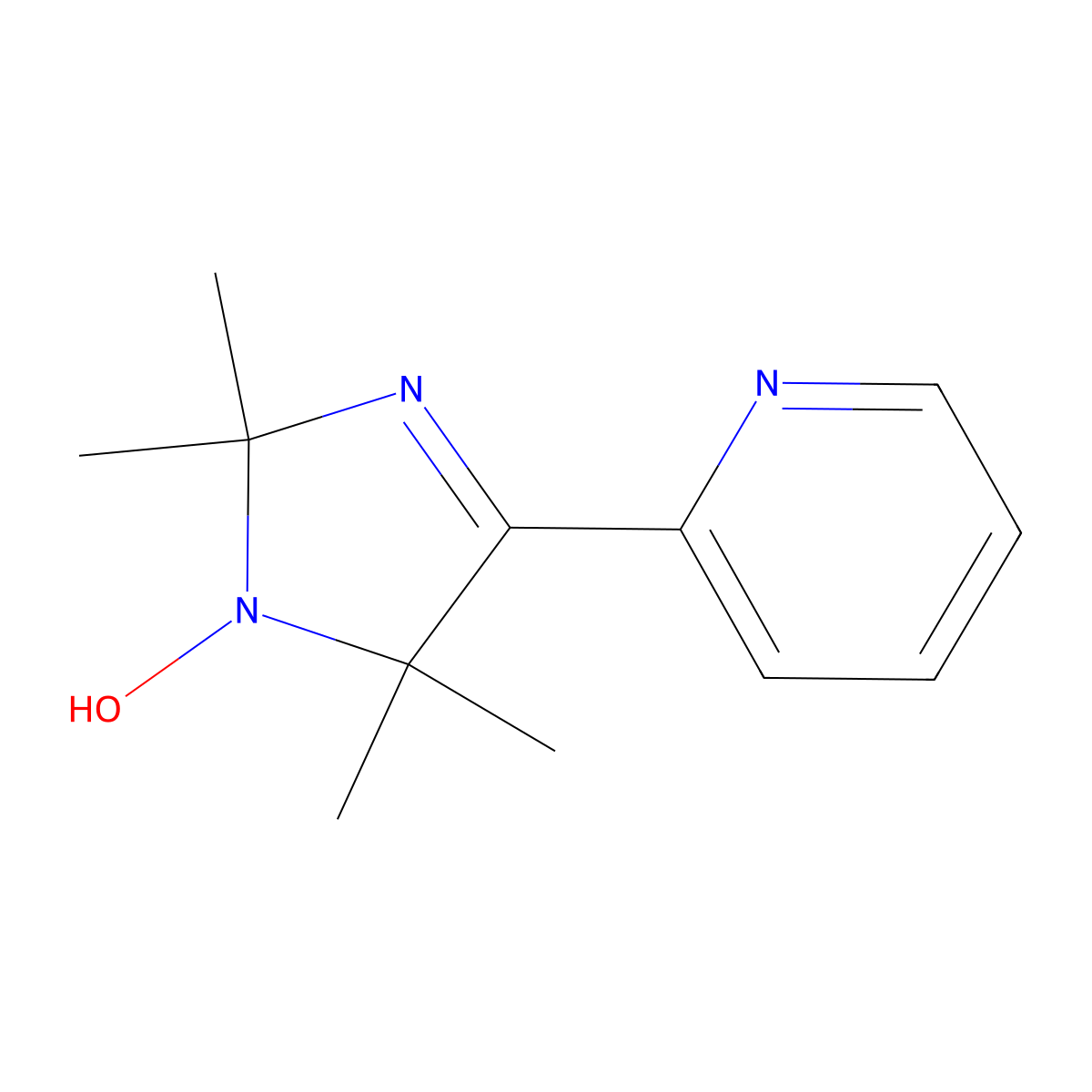 2-(1-Hydroxy-2,2,5,5-tetramethylimidazol-4-yl)pyridine molecular structure, CAS 184650-54-2