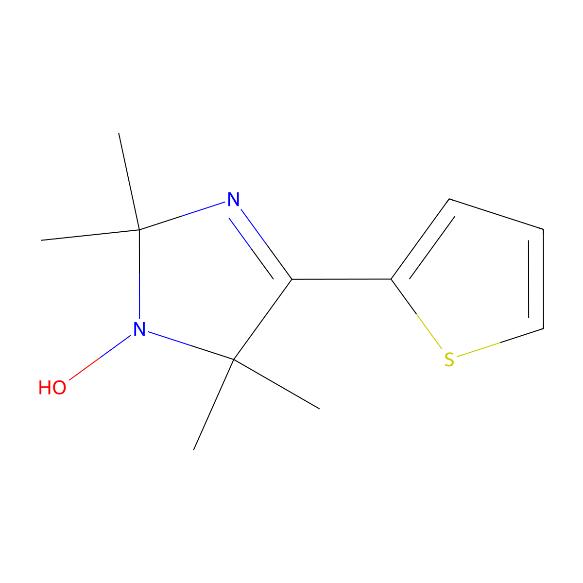 1-Hydroxy-2,2,5,5-tetramethyl-4-thiophen-2-ylimidazole molecular structure, CAS 184650-55-3