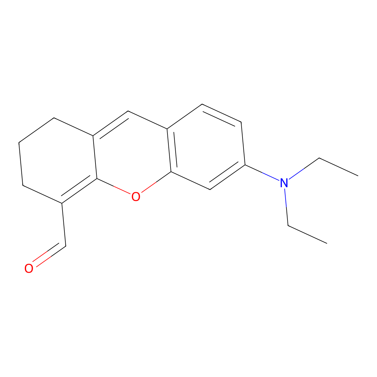 6-(Diethylamino)-2,3-dihydro-1H-xanthene-4-carbaldehyde molecular structure, CAS 1846576-70-2