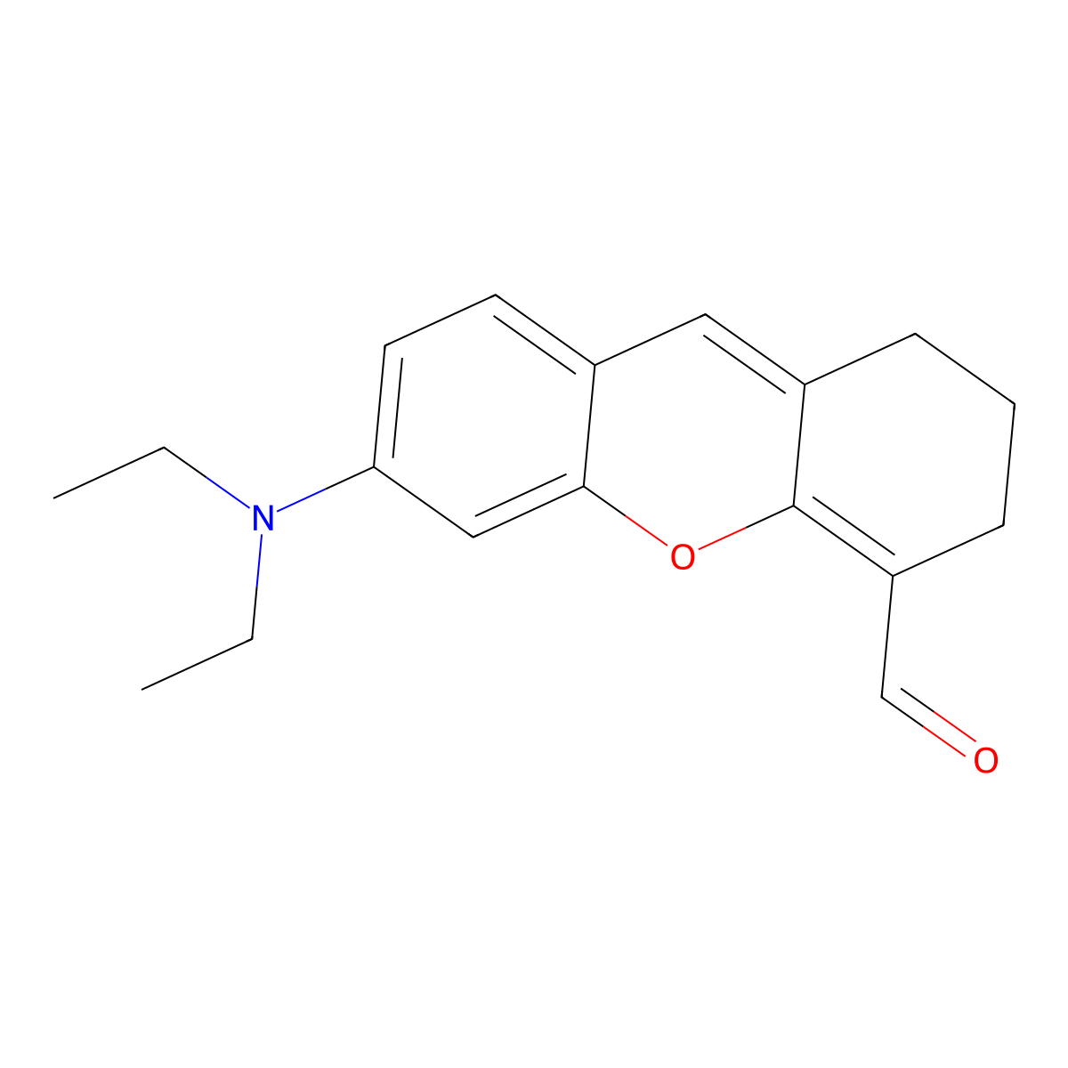 6-(Diethylamino)-2,3-dihydro-1H-xanthene-4-carbaldehyde molecular structure, CAS 1846576-70-2