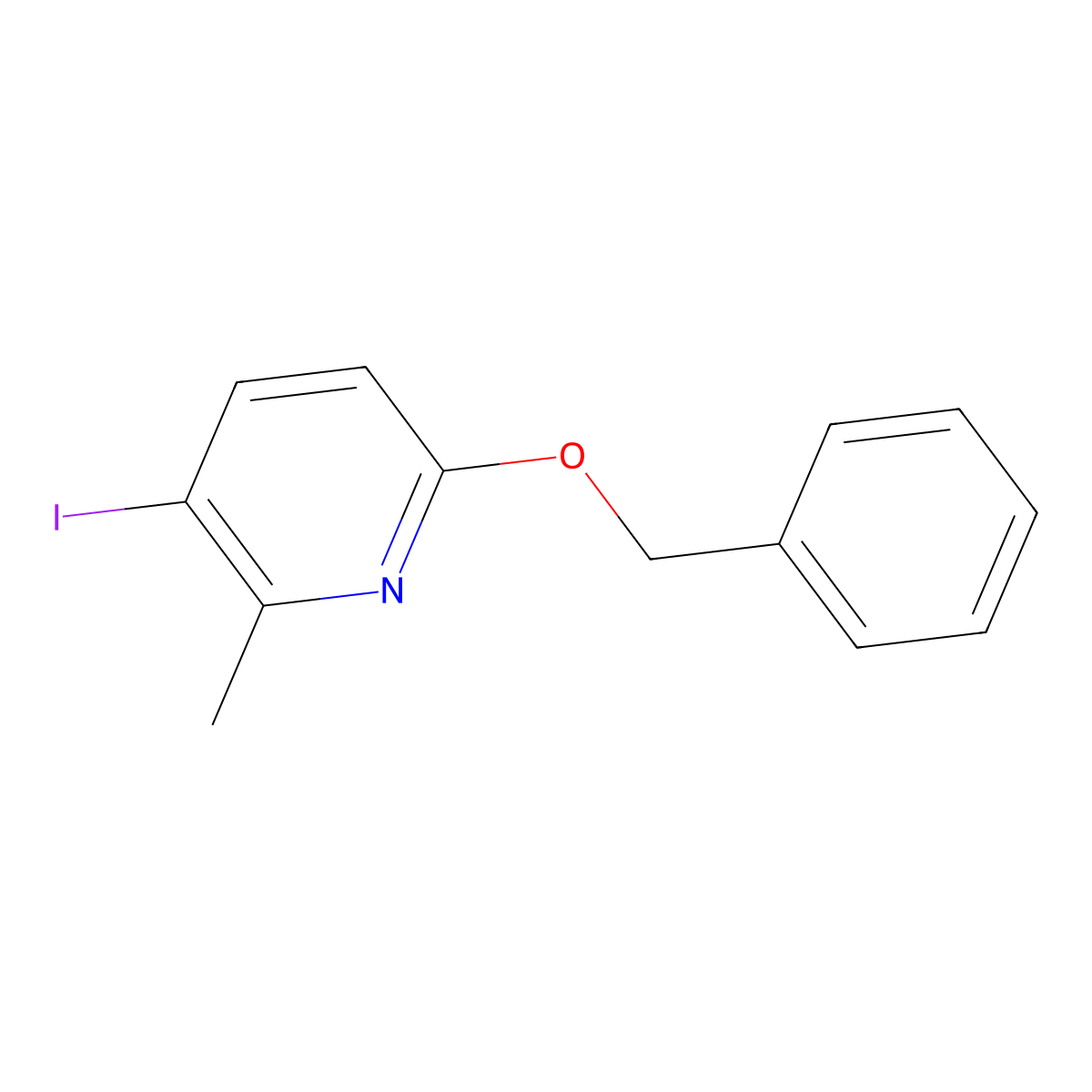 6-(Benzyloxy)-3-iodo-2-methylpyridine molecular structure, CAS 1846584-71-1