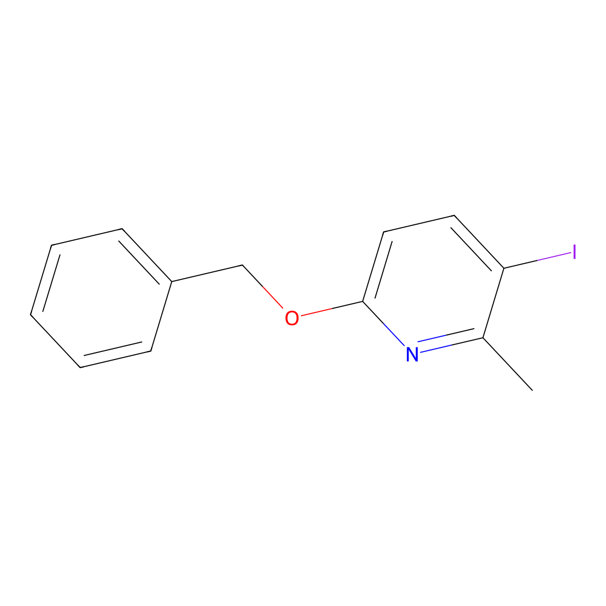 6-(Benzyloxy)-3-iodo-2-methylpyridine molecular structure, CAS 1846584-71-1