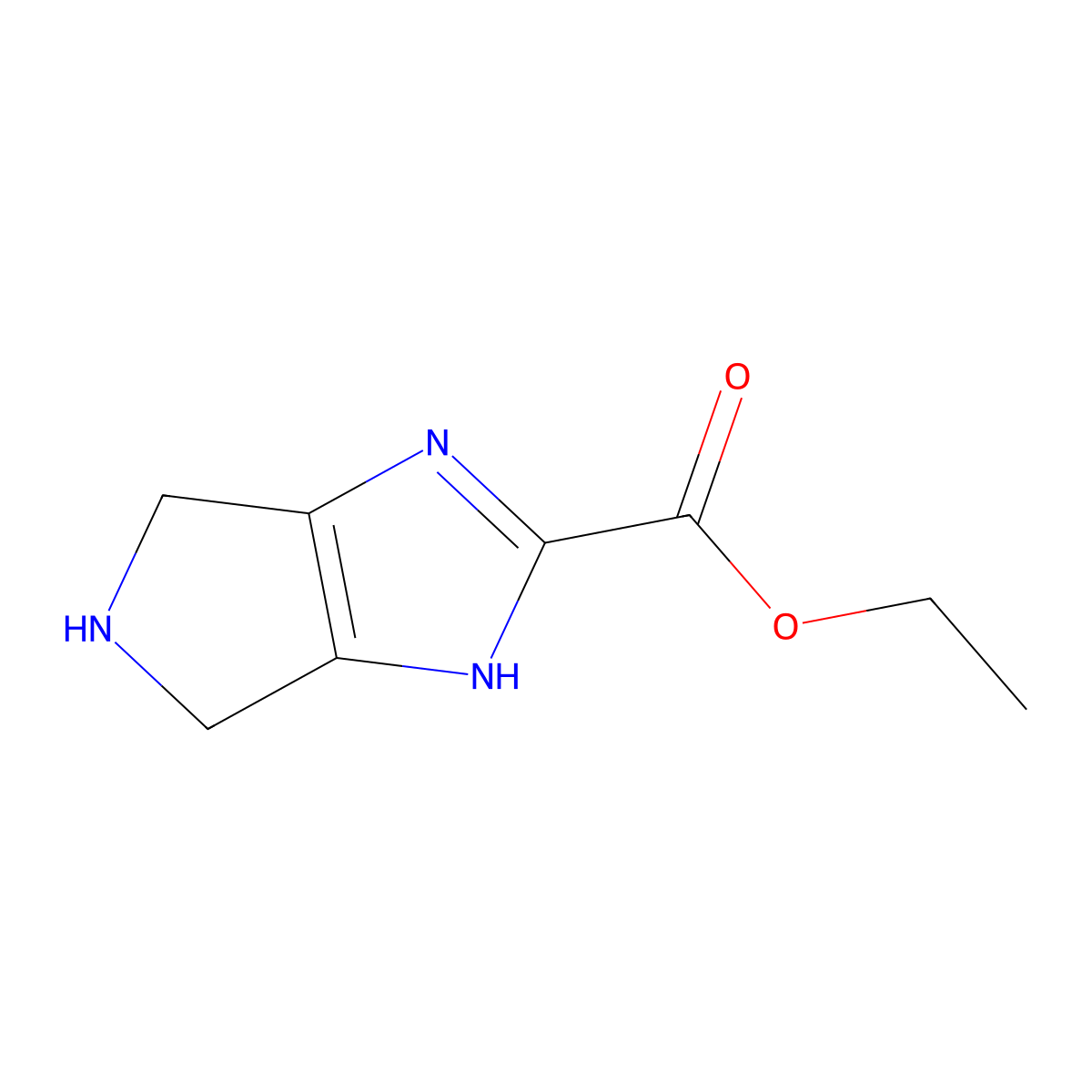 ethyl 1H,4H,5H,6H-pyrrolo[3,4-d]imidazole-2-carboxylate molecular structure, CAS 1846626-85-4
