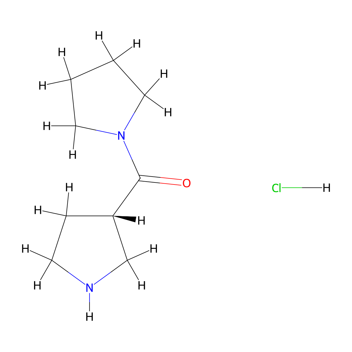 (S)-Pyrrolidin-1-yl(pyrrolidin-3-yl)methanone hydrochloride molecular structure, CAS 1846671-95-1