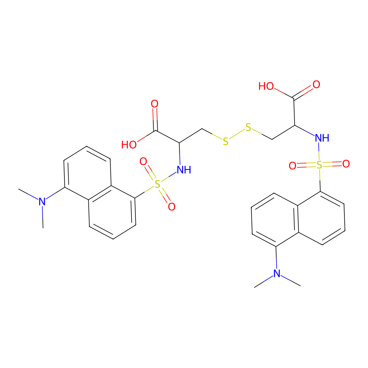 Di(dansyl)cystine molecular structure, CAS 18468-46-7