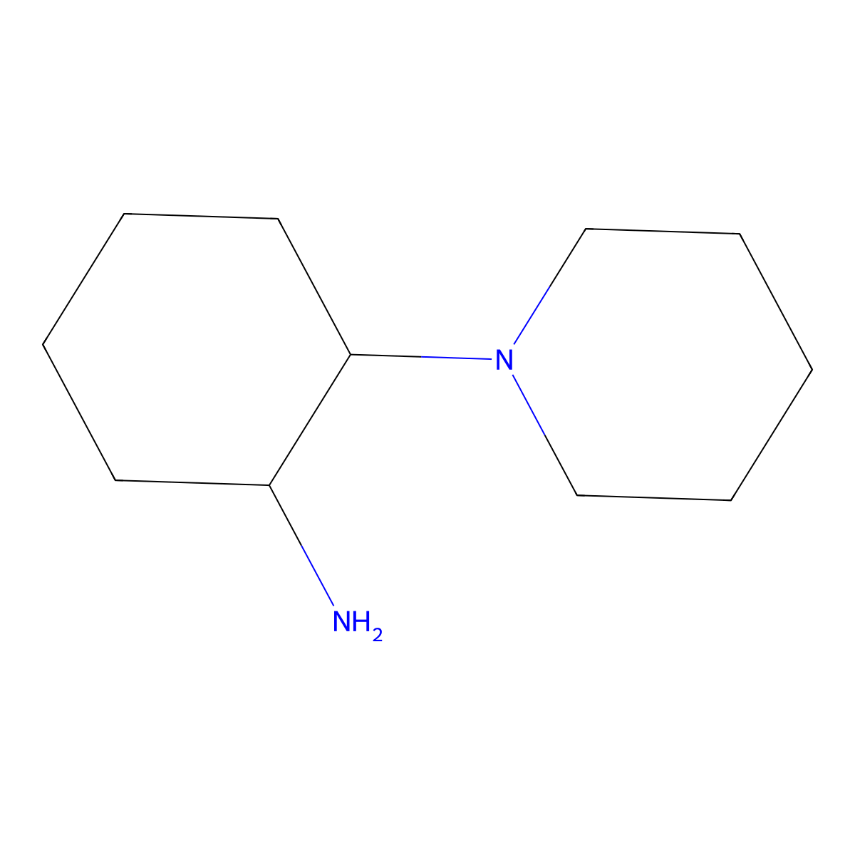 2-(Piperidin-1-yl)cyclohexan-1-amine molecular structure, CAS 18468-90-1