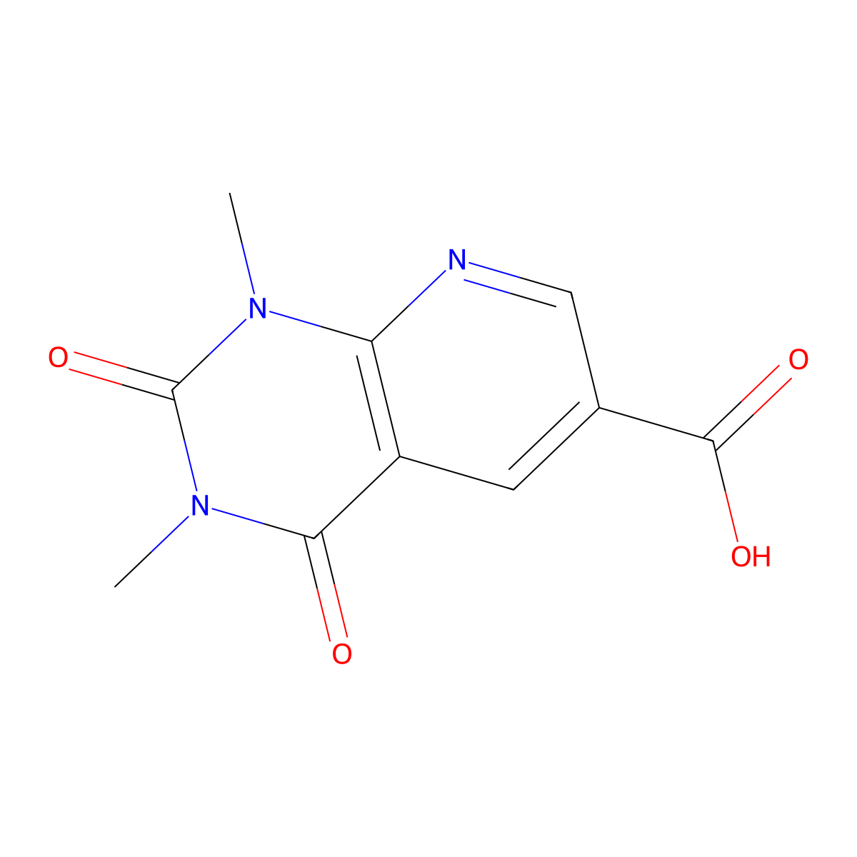 1,3-dimethyl-2,4-dioxo-1H,2H,3H,4H-pyrido[2,3-d]pyrimidine-6-carboxylic acid molecular structure, CAS 184681-83-2